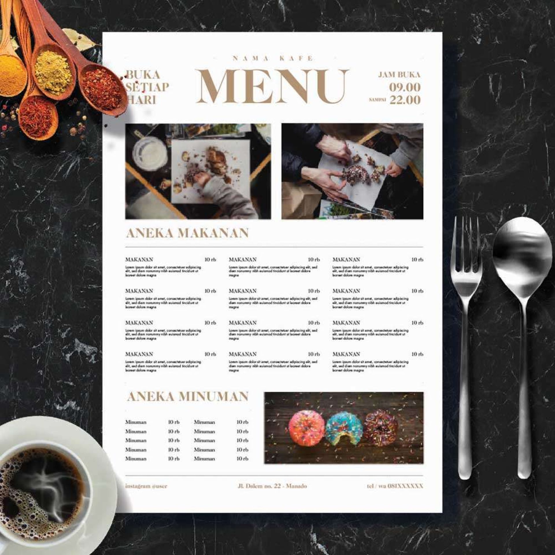 Resto Menu – Dark Circle Resto Menu - Dark Circle